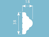 Артикул MX009, 38Х18, Молдинги и углы, Cosca в текстуре, фото 2